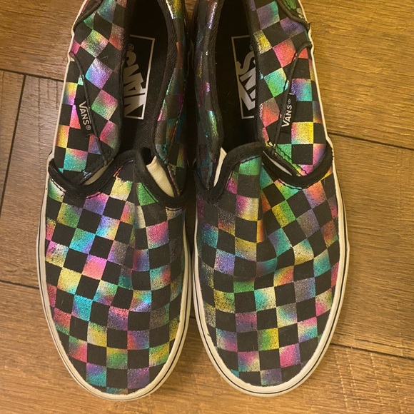 Rainbow Checkered Vans - Picture 2 of 4
